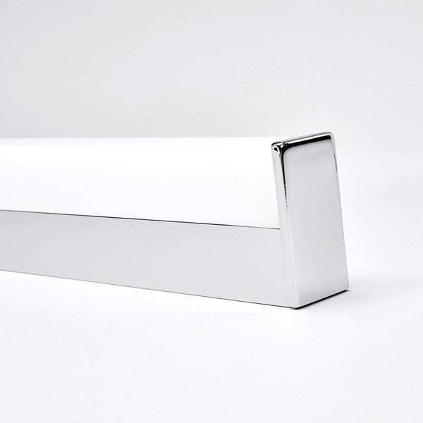Lindby LED fali lámpa Philippa, szögletes, 89 cm, króm, IP44, Króm / ezüst, Fürdőszoba, fém, Modern