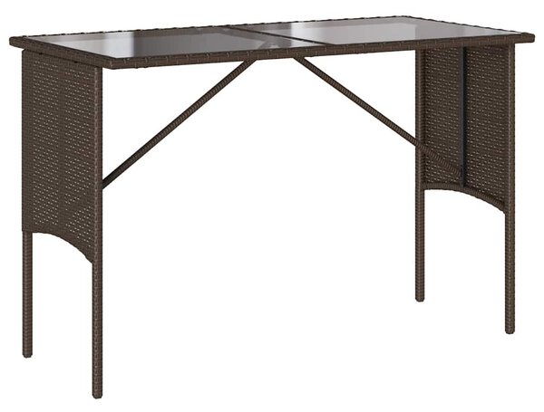 3 részes barna polyrattan kerti étkezőgarnitúra párnával