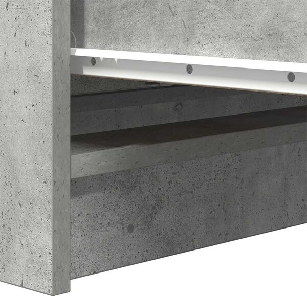 Betonszürke szerelt fa tálalószekrény 80x35x99 cm