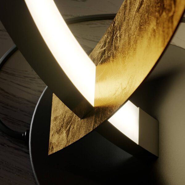 Lucande LED-es asztali lámpa Marija, fekete, fényerőszabályzó, 62 cm, dimmelhető, Fekete, Nappali / Étkező, fém, Modern