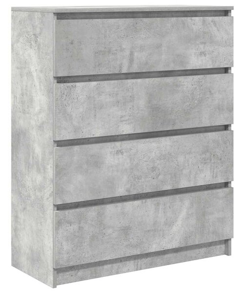 Betonszürke szerelt fa tálalószekrény 80x35x99 cm