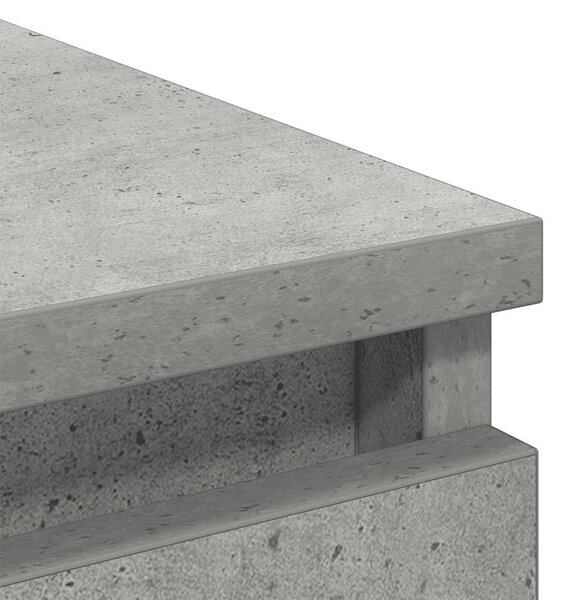 Betonszürke szerelt fa tálalószekrény 80x35x99 cm