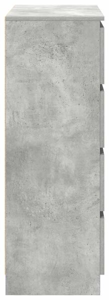 Betonszürke szerelt fa tálalószekrény 80x35x99 cm