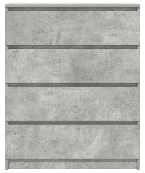 Betonszürke szerelt fa tálalószekrény 80x35x99 cm