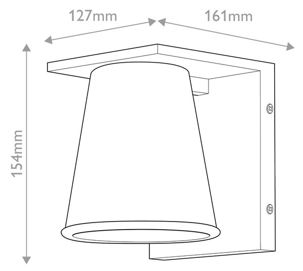 Hinkley lighting modern kültéri fali lámpa hans fekete elshk-hans-s-blk IP44