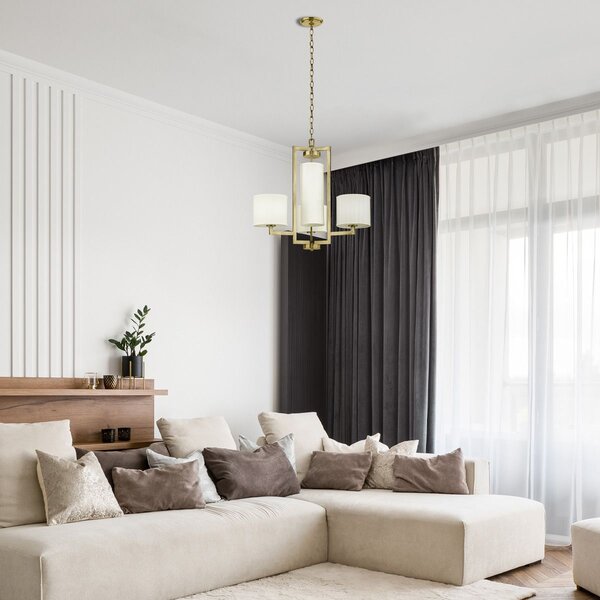 Hinkley lighting klasszikus csillár hampton fehér sárgaréz elshk-hampton4-bb