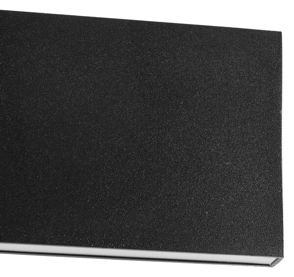 Lindby Ignazia LED fali lámpa, 28cm, fekete, fém, fel/le, dimmelhető, Fekete, Nappali / Étkező, fém, Modern