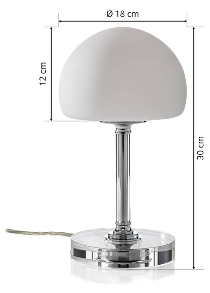 Steinhauer Ancilla LED asztali lámpa, krómozott, 30 cm-es fokozatú fényerő-szabályzóval,, dimmelhető, Króm / ezüst, Nappali / Étkező, fém, Modern