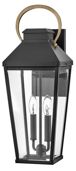 Hinkley lighting klasszikus kültéri fali lámpa dawson barna fekete átlátszó elshk-dawson-l IP44