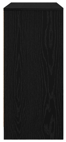 Fekete tölgy szerelt fa tálalószekrény 85x34x76 cm
