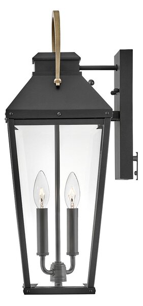 Hinkley lighting klasszikus kültéri fali lámpa dawson barna fekete átlátszó elshk-dawson-l IP44