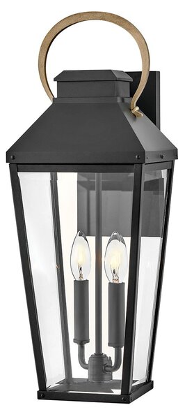 Hinkley lighting klasszikus kültéri fali lámpa dawson barna fekete átlátszó elshk-dawson-l IP44