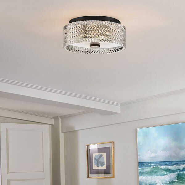 Hinkley lighting kristály mennyezeti lámpa elle fekete átlátszó elshk-elle-f-s-bk