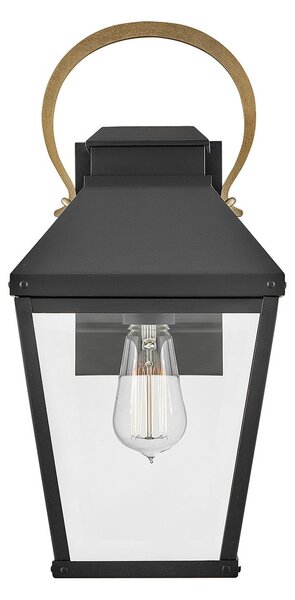 Hinkley lighting klasszikus kültéri fali lámpa dawson barna fekete átlátszó elshk-dawson-m IP44