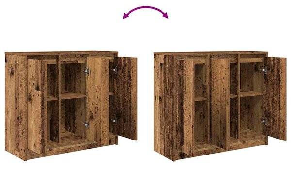 Antik fa szerelt fa tálalószekrény 85x34x76 cm