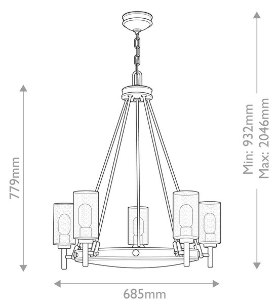 Hinkley lighting klasszikus csillár collier fekete opál átlátszó elshk-collier5-bx