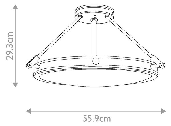 Hinkley lighting klasszikus mennyezeti lámpa collier fekete opál elshk-collier-sf-mbx