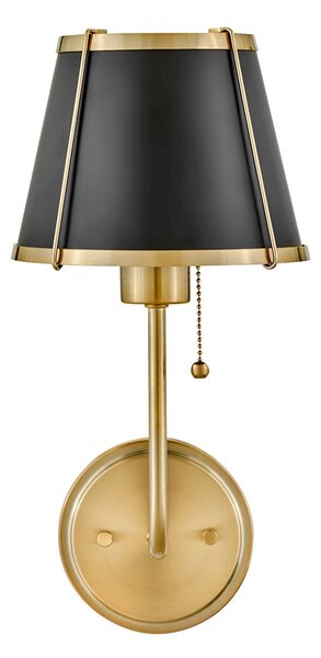 Hinkley lighting klasszikus fali lámpa clarke fekete sárgaréz elshk-clarke1-br-bk