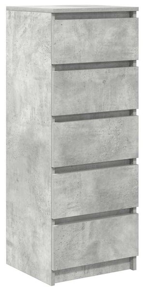 Betonszürke szerelt fa tálalószekrény fiókos 37,5x35x99 cm