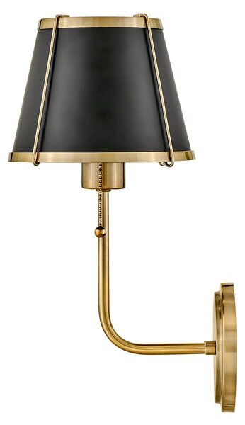 Hinkley lighting klasszikus fali lámpa clarke fekete sárgaréz elshk-clarke1-br-bk