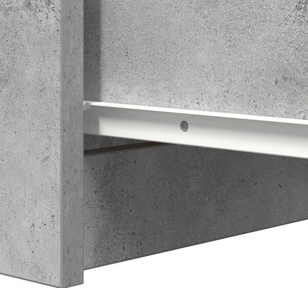 Betonszürke szerelt fa tálalószekrény fiókos 37,5x35x99 cm