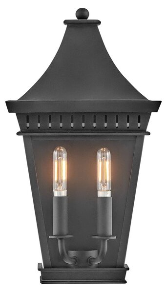 Hinkley lighting klasszikus kültéri fali lámpa chapel hill fekete átlátszó elshk-chapel-hill7mb IP44