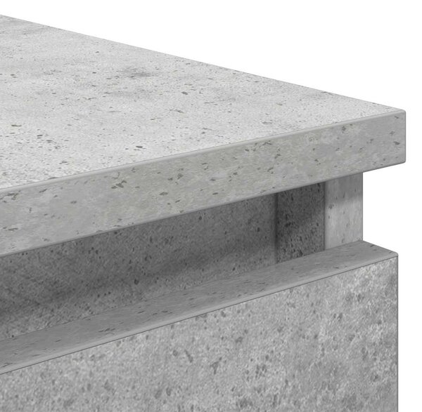 Betonszürke szerelt fa tálalószekrény fiókos 37,5x35x99 cm