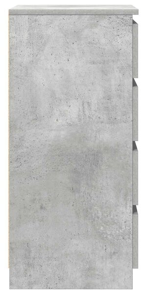 Betonszürke szerelt fa tálalószekrény fiókos 37,5x35x99 cm