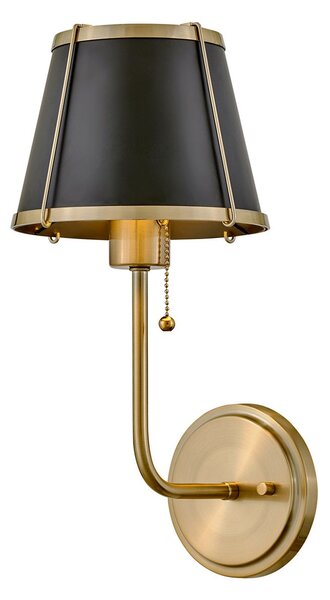 Hinkley lighting klasszikus fali lámpa clarke fekete sárgaréz elshk-clarke1-br-bk