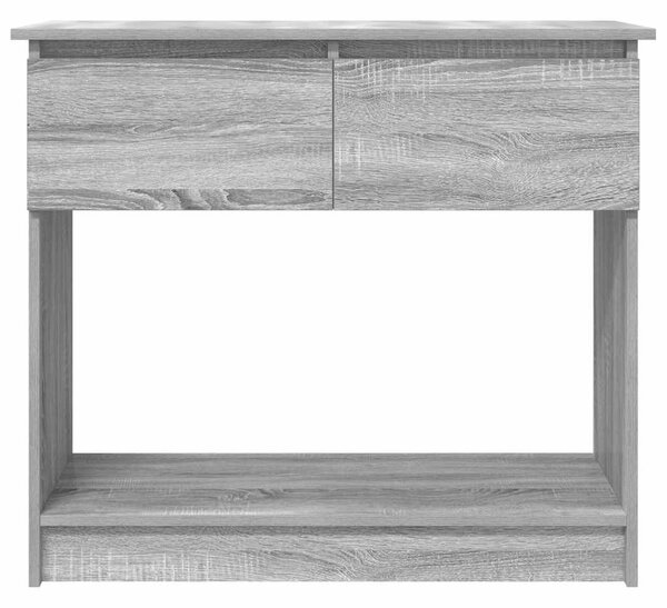 Szürke sonoma színű konzolasztal fiókokkal 85,5x38,5x74,5 cm