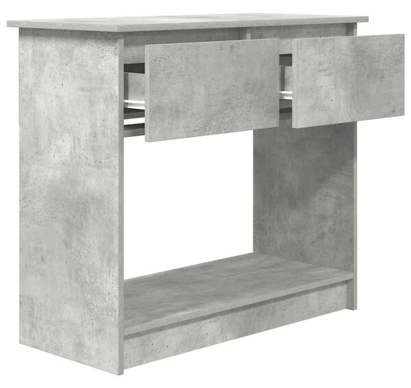 Betonszürke konzolasztal fiókokkal 85,5x38,5x74,5 cm