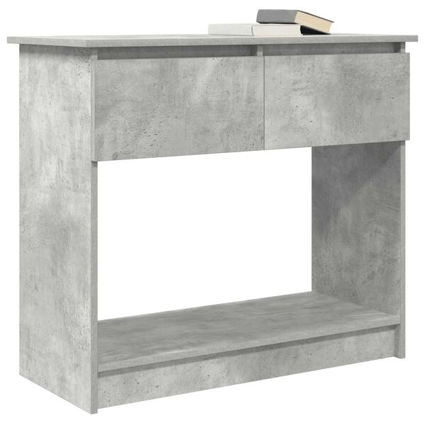 Betonszürke konzolasztal fiókokkal 85,5x38,5x74,5 cm