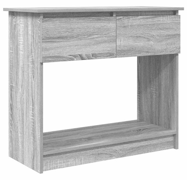 Szürke sonoma színű konzolasztal fiókokkal 85,5x38,5x74,5 cm