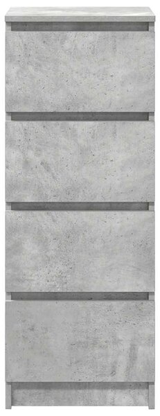 Betonszürke szerelt fa tálalószekrény 37,5x35x99 cm