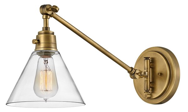 Hinkley lighting klasszikus fali lámpa arti sárgaréz átlátszó elshk-arti-1w-hb-cg