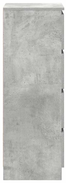Betonszürke szerelt fa tálalószekrény 37,5x35x99 cm