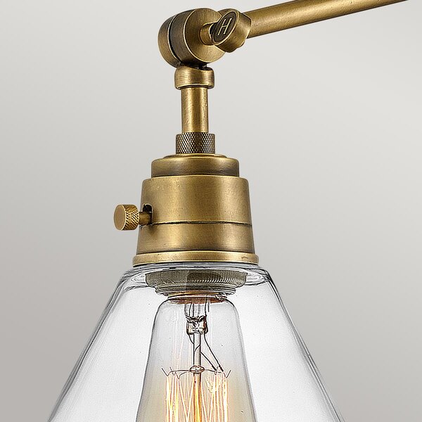 Hinkley lighting klasszikus fali lámpa arti sárgaréz átlátszó elshk-arti-1w-hb-cg