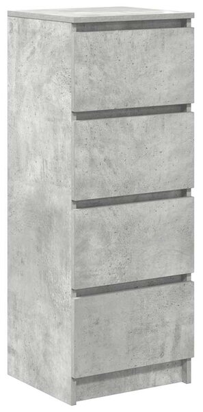 Betonszürke szerelt fa tálalószekrény 37,5x35x99 cm