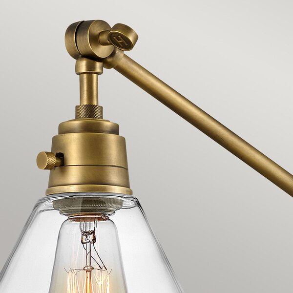 Hinkley lighting klasszikus fali lámpa arti sárgaréz átlátszó elshk-arti-1w-hb-cg