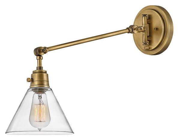 Hinkley lighting klasszikus fali lámpa arti sárgaréz átlátszó elshk-arti-1w-hb-cg