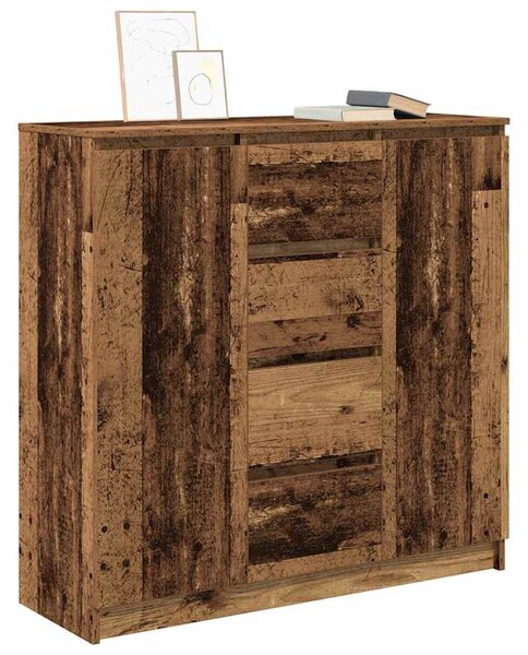 Antik fa szerelt fa tálalószekrény fiókos 100,5x35x98,5 cm