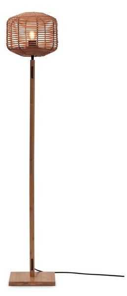 Natúr színű állólámpa rattan búrával (magasság 130 cm) Tanami – Good&Mojo