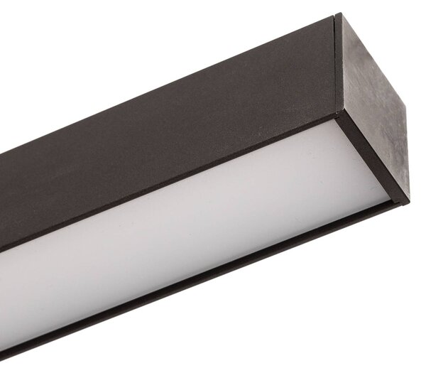 PURE LED mennyezeti lámpa Lines, 110 cm, antracit, CCT, távirányítóval, dimmelhető, Fekete, Nappali / Étkező, Alumínium, Modern
