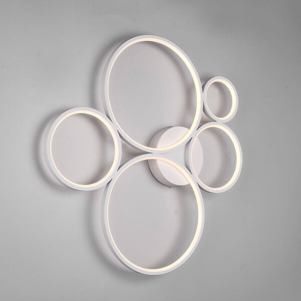 Trio Lighting LED mennyezeti lámpa Rondo, fehér matt, dimmelhető, Fehér / opál, Nappali / Étkező, fém, Modern