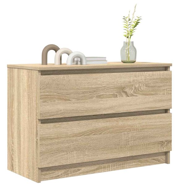 Sonoma tölgy színű szerelt fa TV-szekrény 80x35x54 cm
