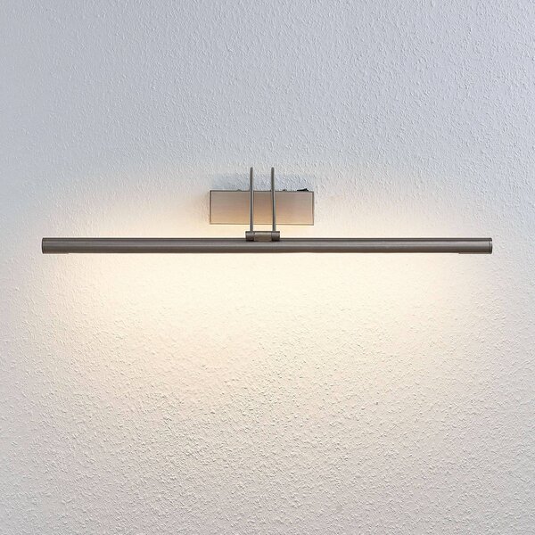Lindby LED-es képvilágító lámpa Mailine, 69 cm, nikkel, kapcsoló, Alu / szürke / cink, Nappali / Étkező, fém, Modern