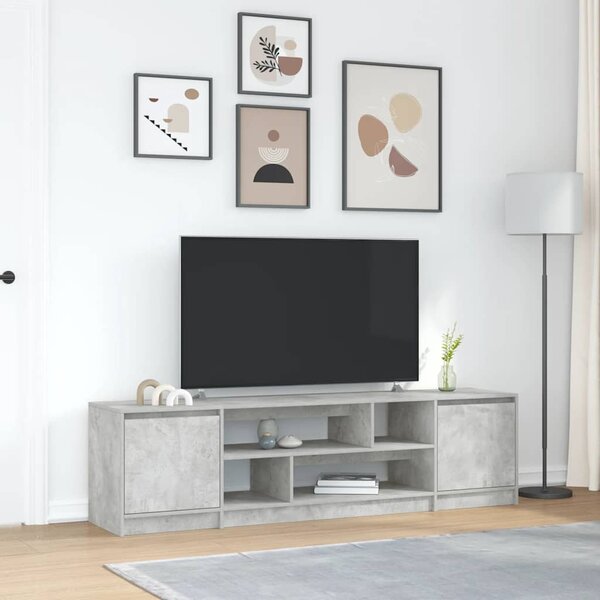 Betonszürke szerelt fa TV-szekrény 188,5x41x50 cm
