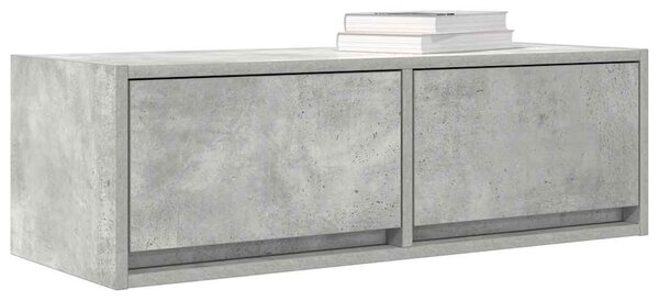 2 db betonszürke szerelt fa TV-szekrény 80x31x25,5 cm