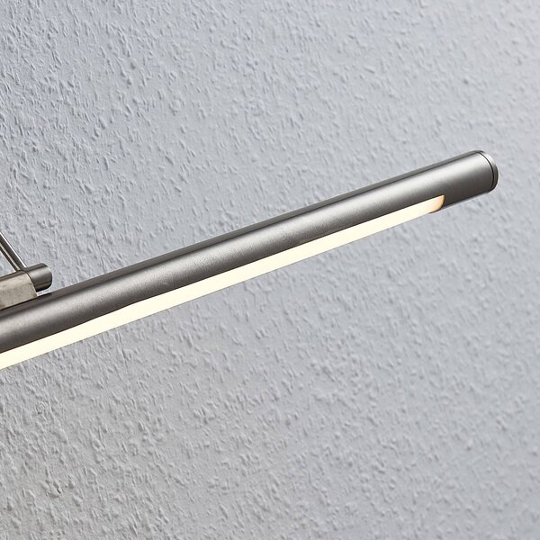 Lindby LED-es képvilágító lámpa Mailine, 69 cm, nikkel, kapcsoló, Alu / szürke / cink, Nappali / Étkező, fém, Modern