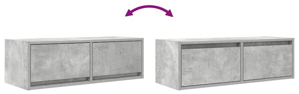 2 db betonszürke szerelt fa TV-szekrény 80x31x25,5 cm